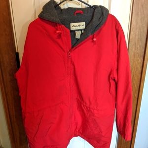 Eddie Bauer fleece lined cold weather jacket.